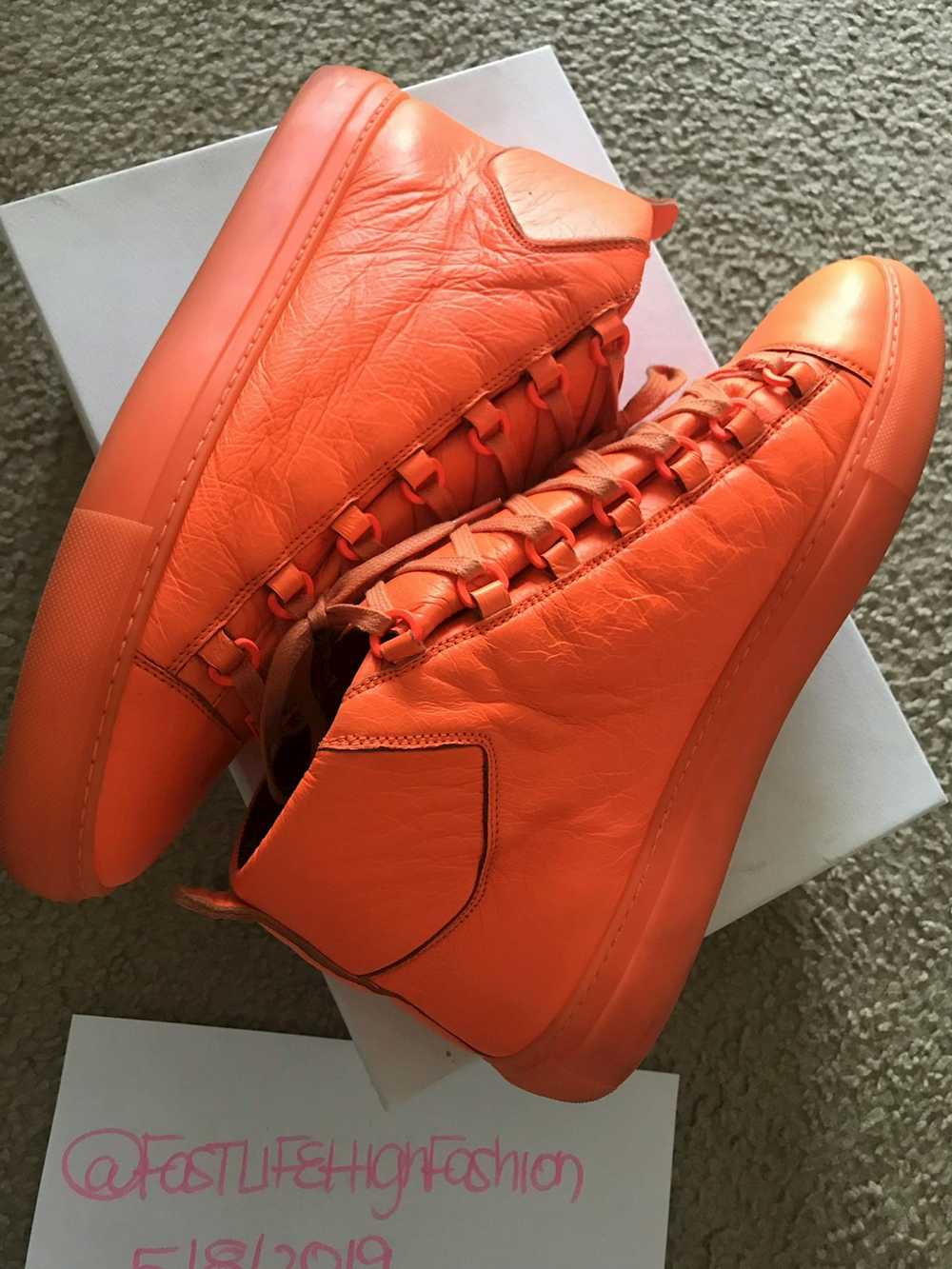 Balenciaga Neon Orange Balenciaga Arenas - image 3