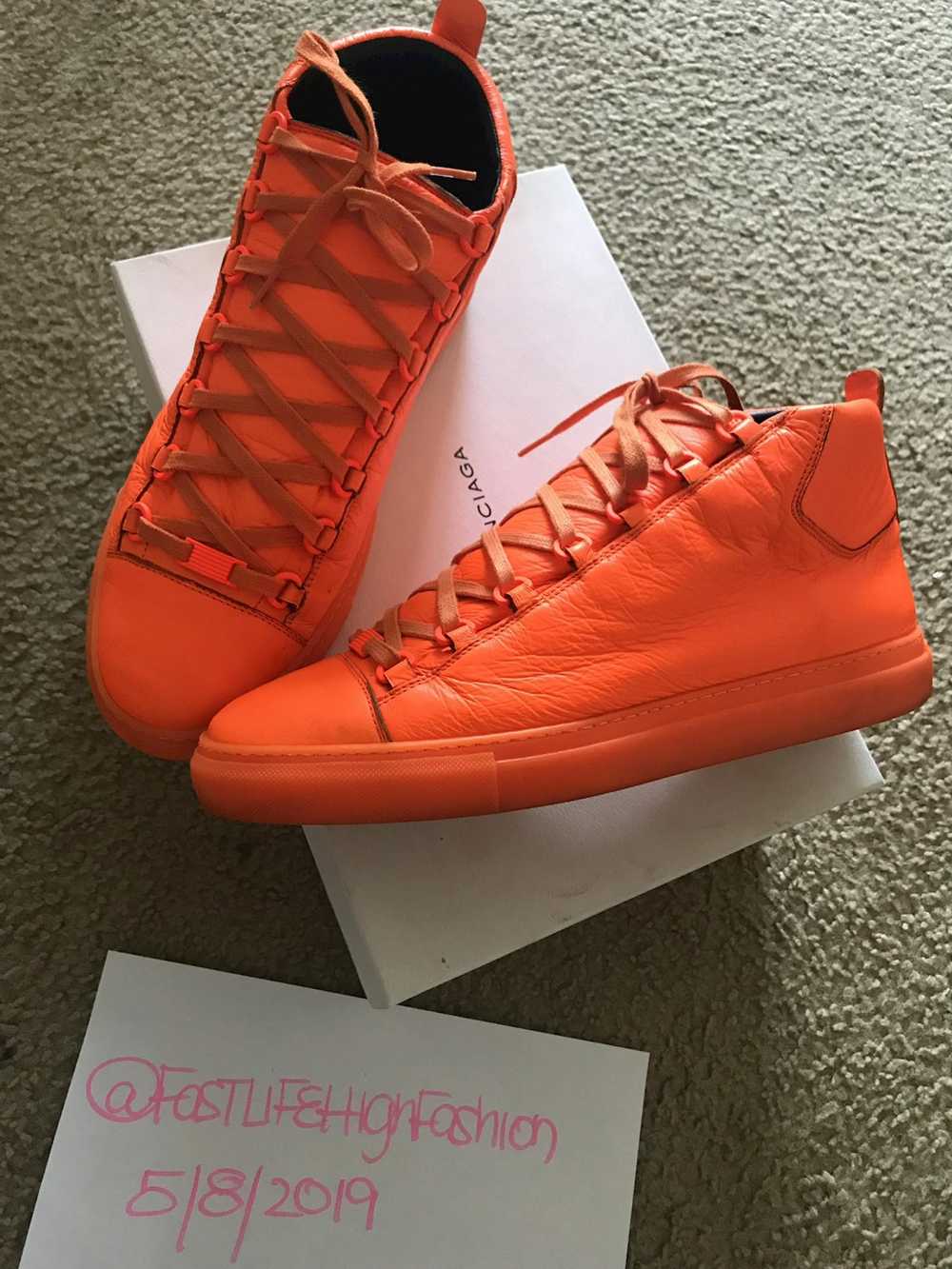 Balenciaga Neon Orange Balenciaga Arenas - image 4