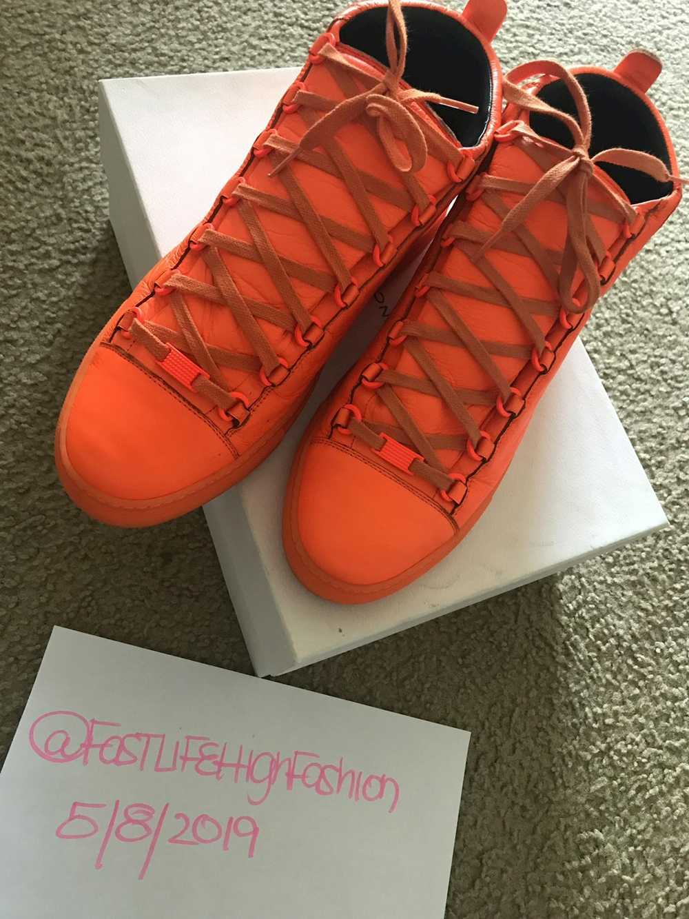 Balenciaga Neon Orange Balenciaga Arenas - image 5