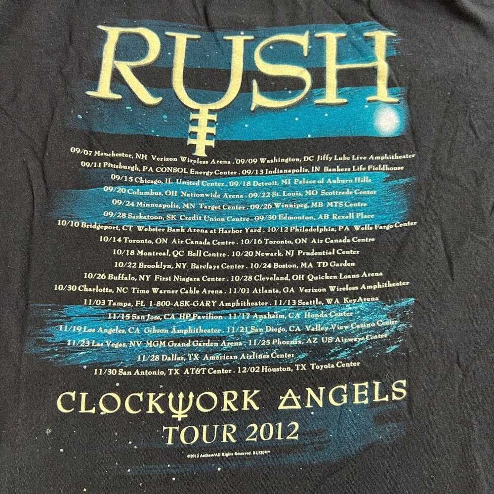 Rush Clockwork Angels Tour 2012 Shirt Mens Large … - image 3