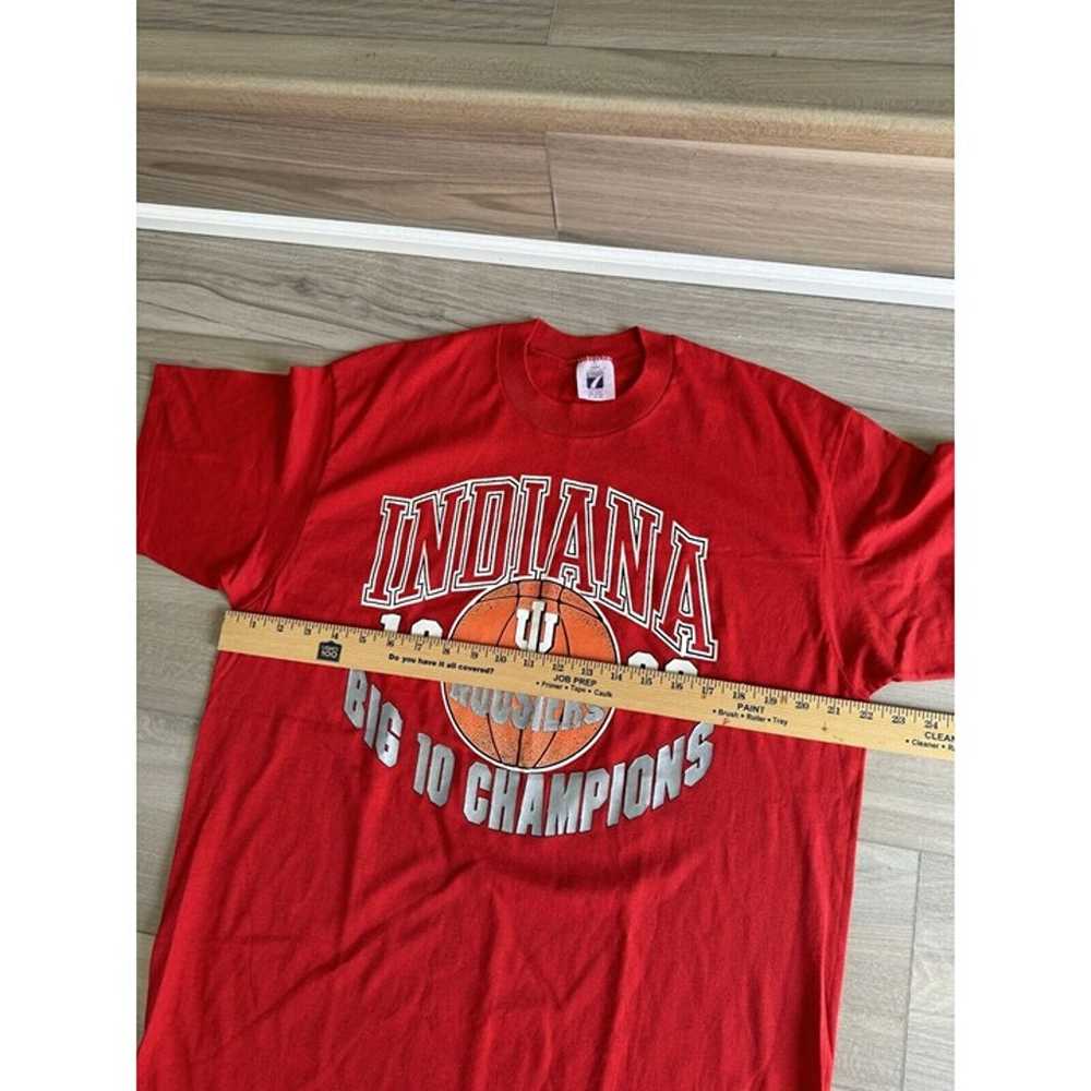 VINTAGE Indiana Hoosiers Shirt Men’s XL Red Singl… - image 5
