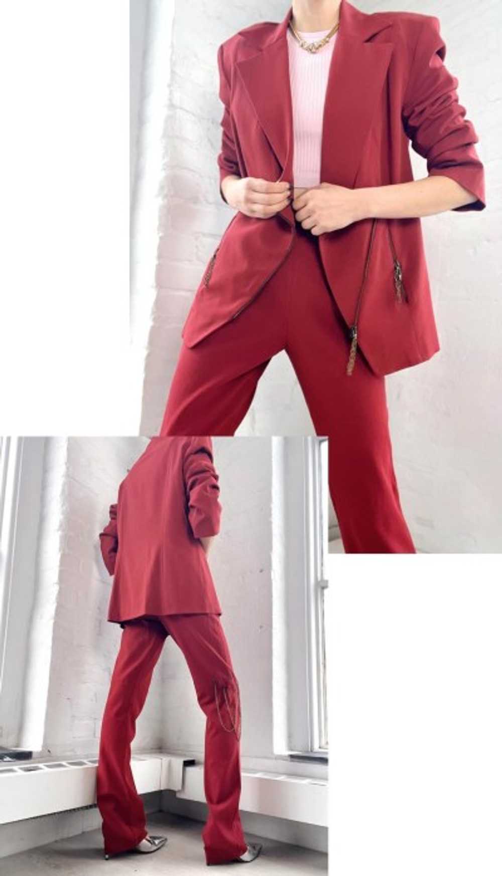 90s French deadstock zip away pant suit - image 2