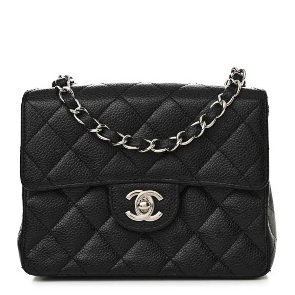 CHANEL Caviar Quilted Mini Square Flap Black - image 1