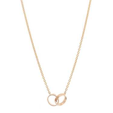 CARTIER 18K Pink Gold Interlocking LOVE Necklace - image 1