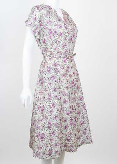 1950s Satin Print New Look Dress