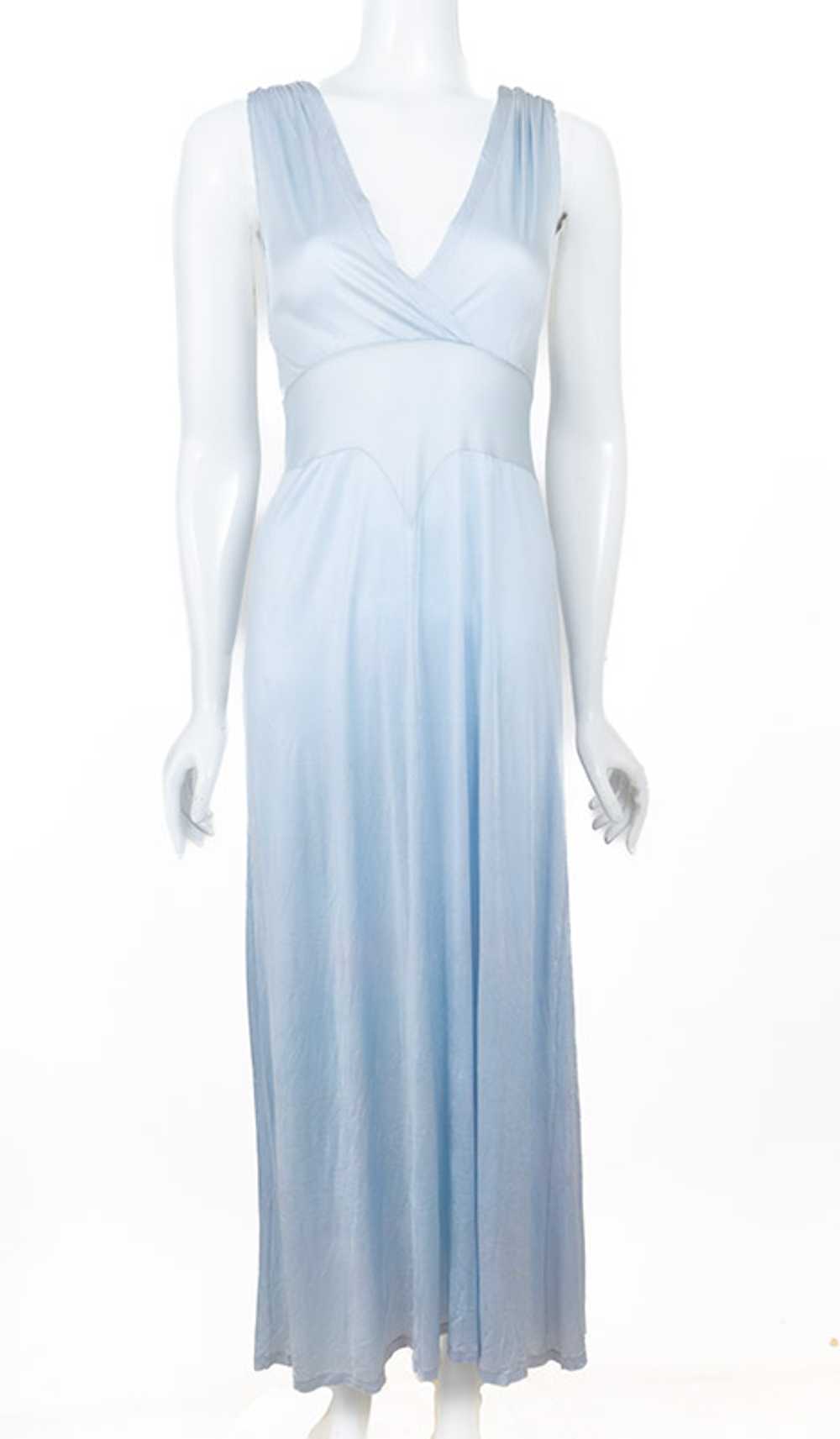 1940s-50s Rogers Run Proof Rayon Tricot Nightgown - image 1