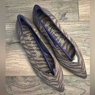 Rothy's Gray Zebra Pointed Flats Points Size 8.5 … - image 1