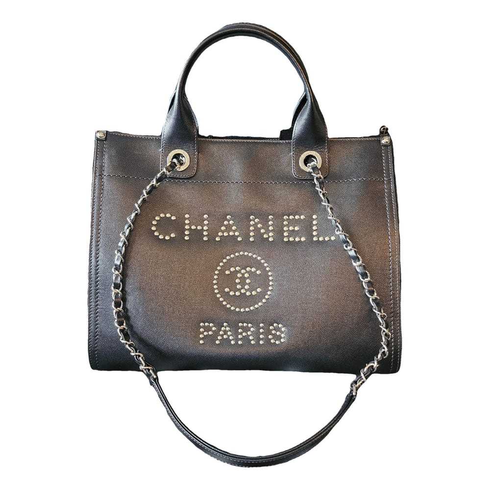 Chanel Deauville Chain leather tote - image 1