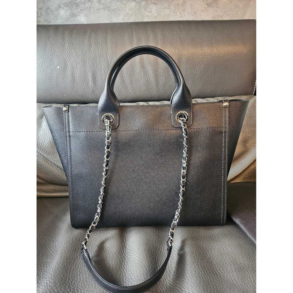 Chanel Deauville Chain leather tote - image 2