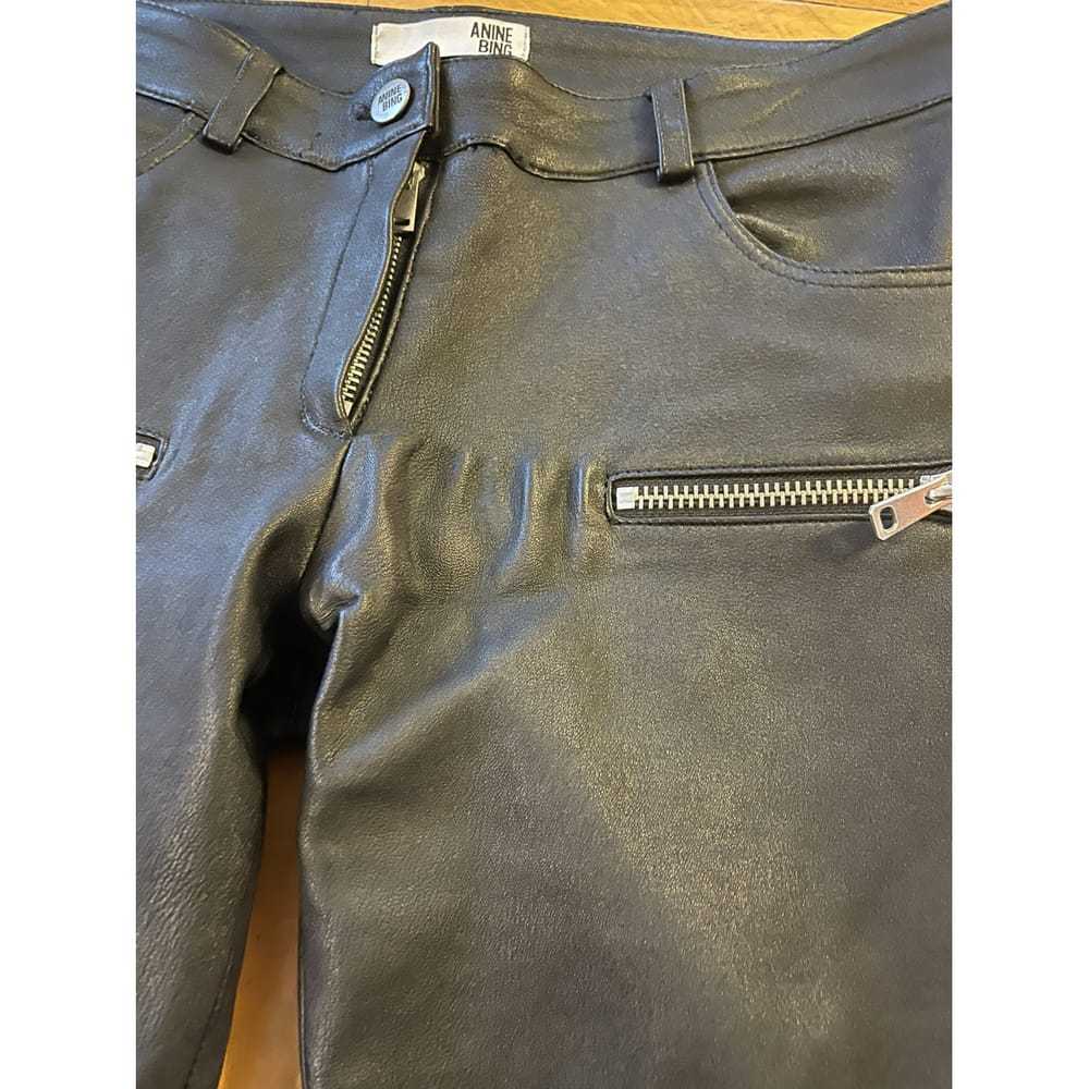 Anine Bing Leather slim pants - image 4