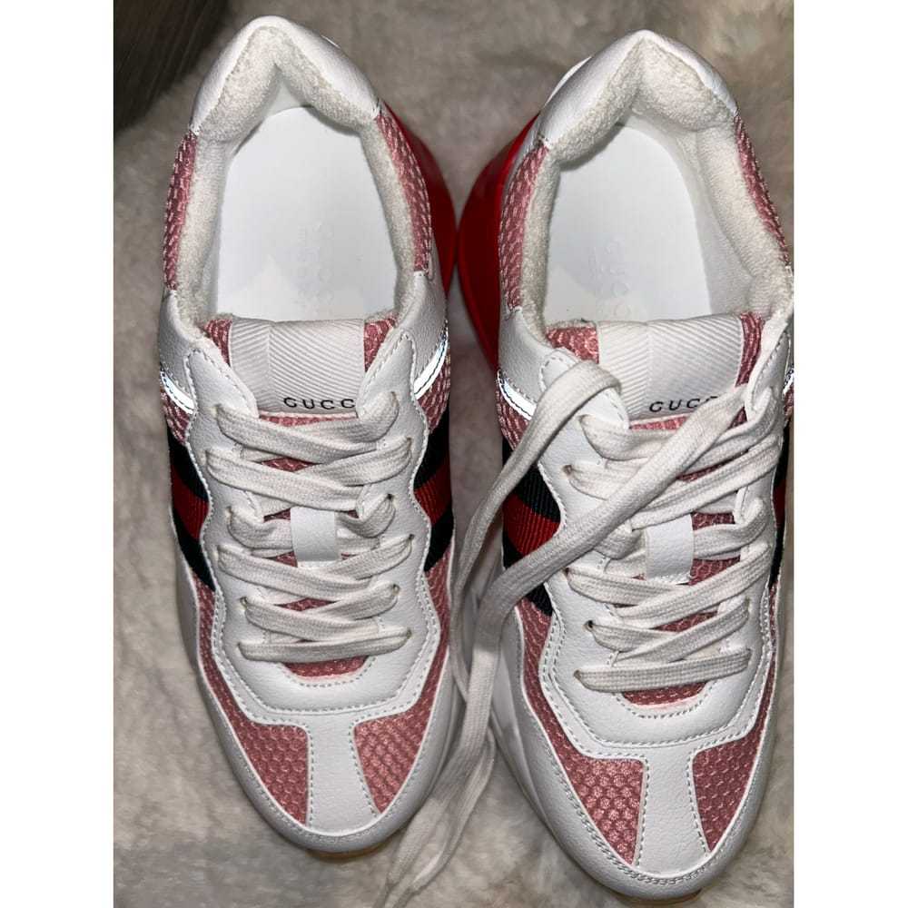 Gucci Rhyton leather trainers - image 6