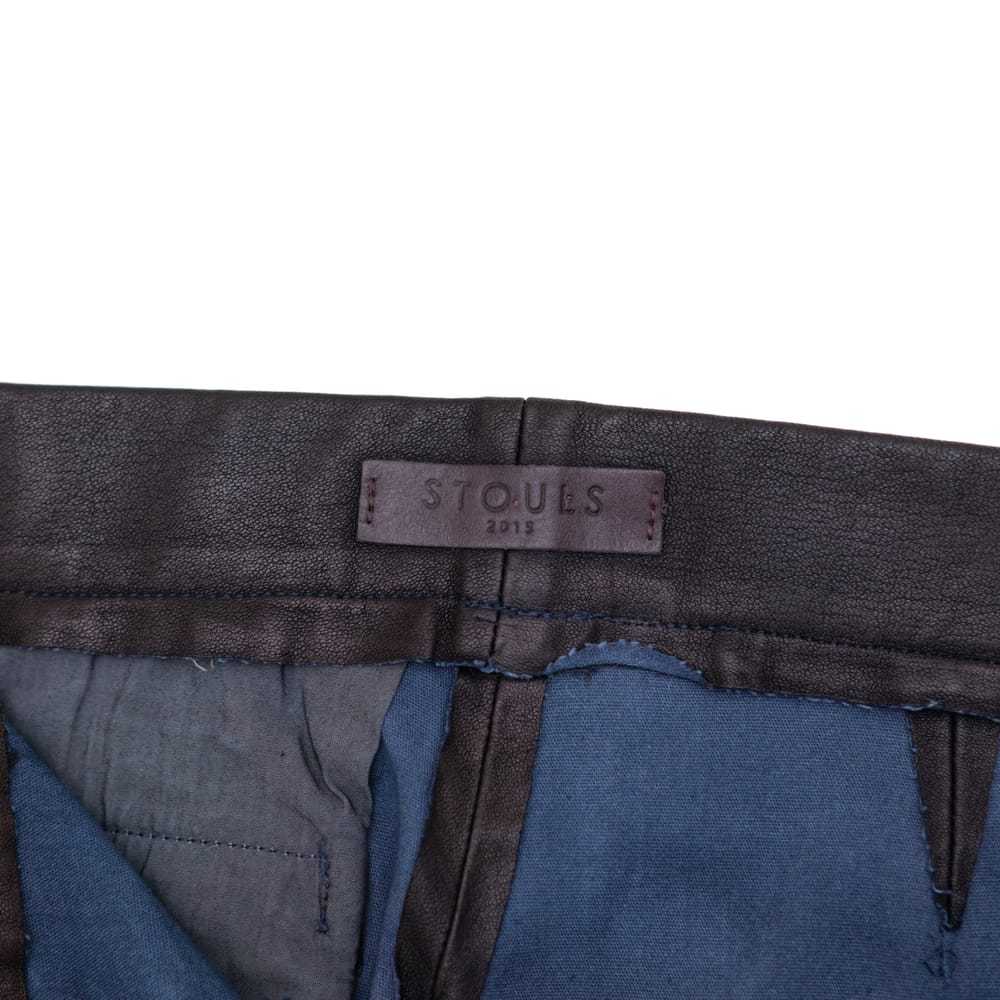 Stouls Leather slim pants - image 3