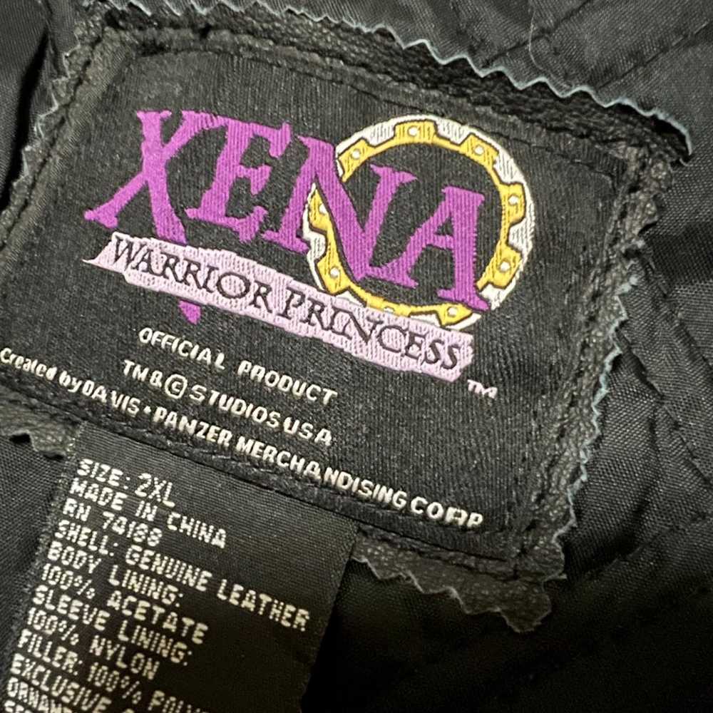 Vintage Xena Warrior Princess Leather Jacket size… - image 6