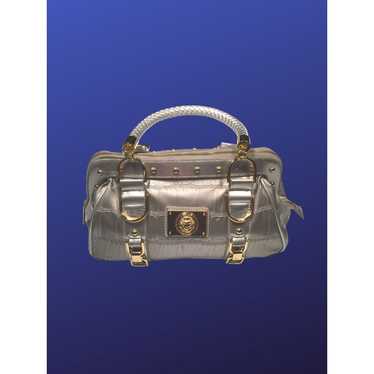 Women’s CROC EMBOSSED Top Handled Handbag Purse S… - image 1