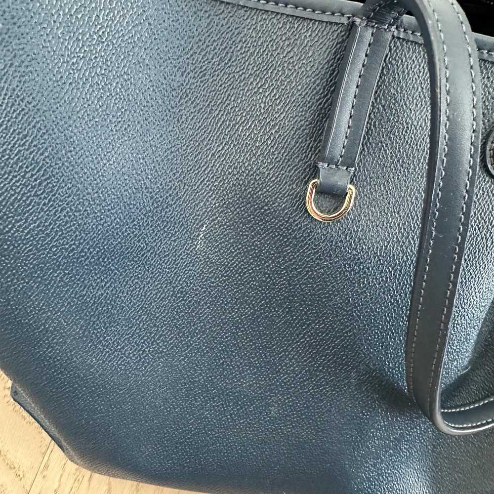Tory Burch Navy Leather Tote - image 4