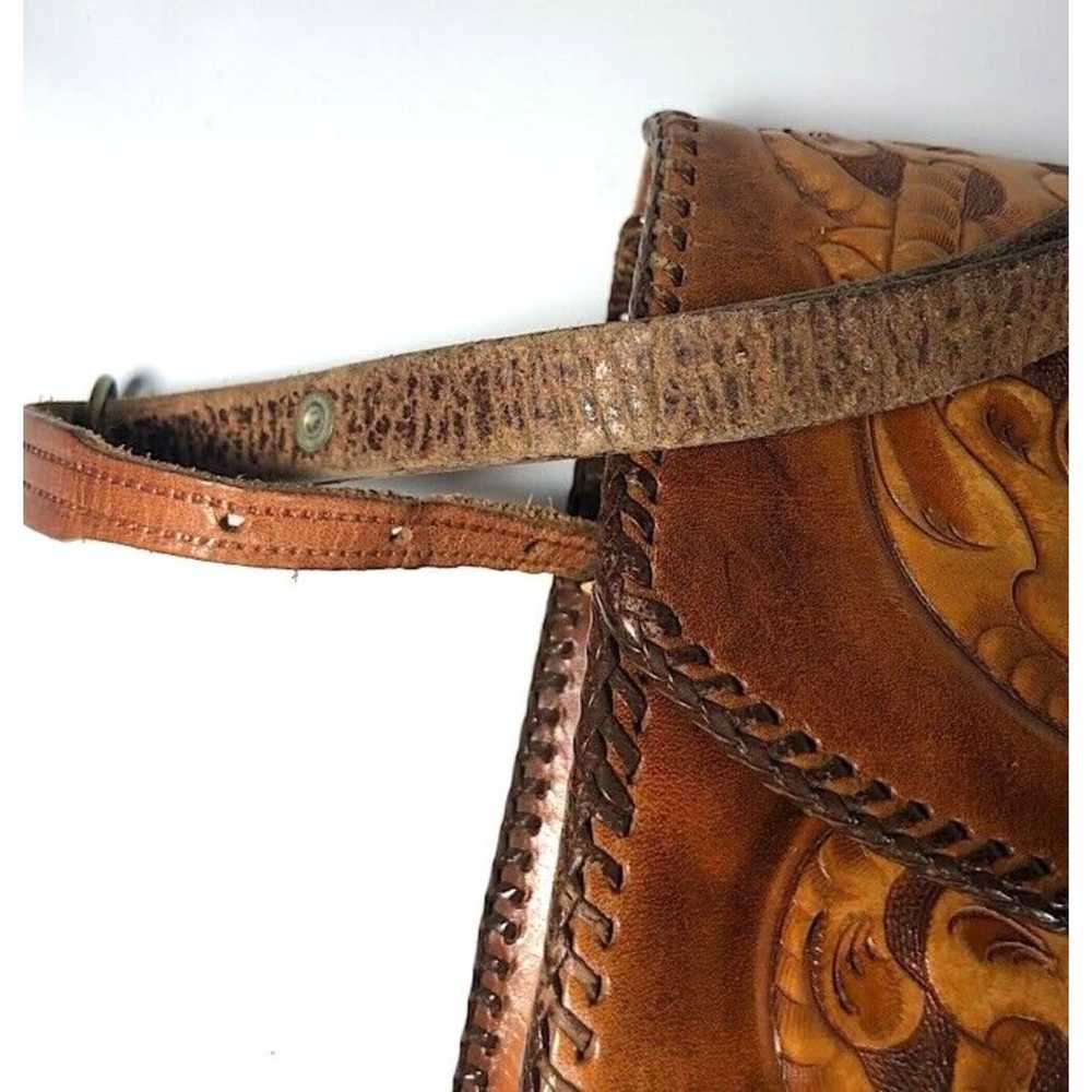 Vintage Clifton's Hand Tooled Leather Western Pur… - image 12
