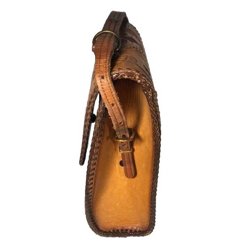 Vintage Clifton's Hand Tooled Leather Western Pur… - image 4