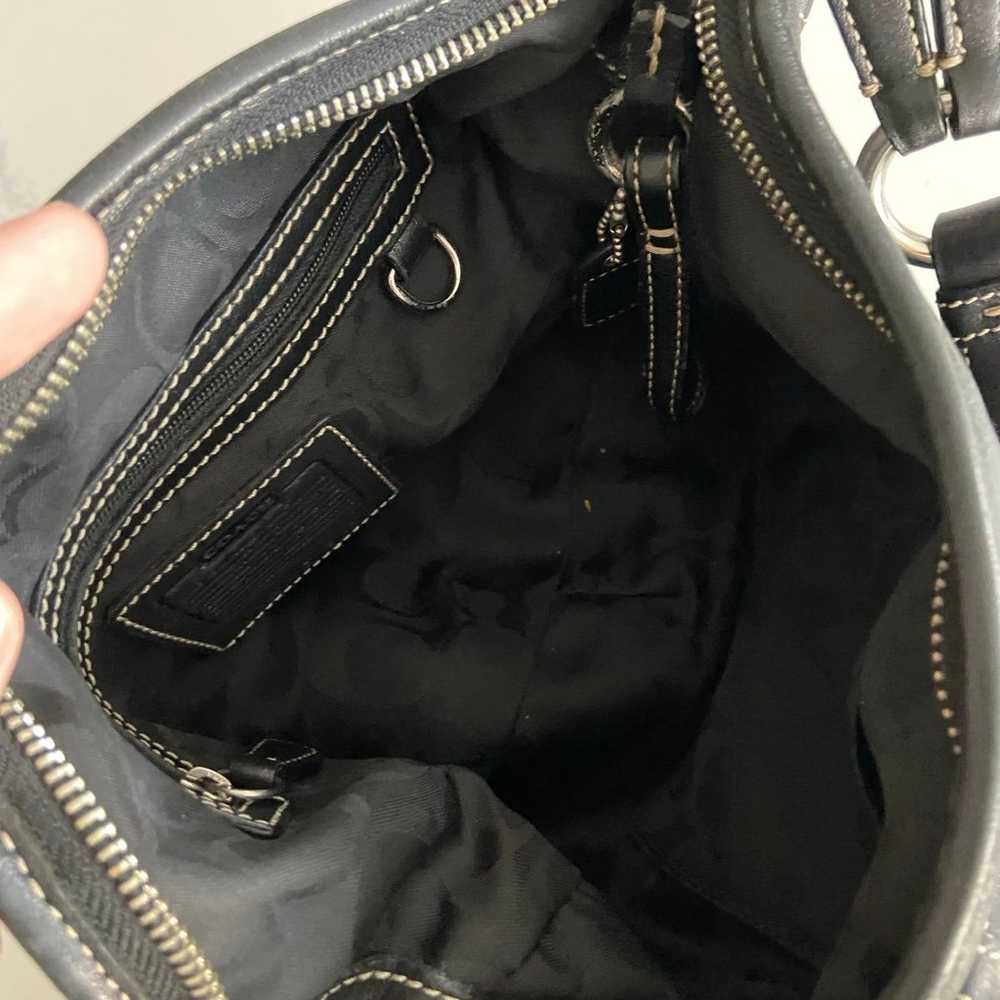 Coach Black Zipper Handbag - image 3