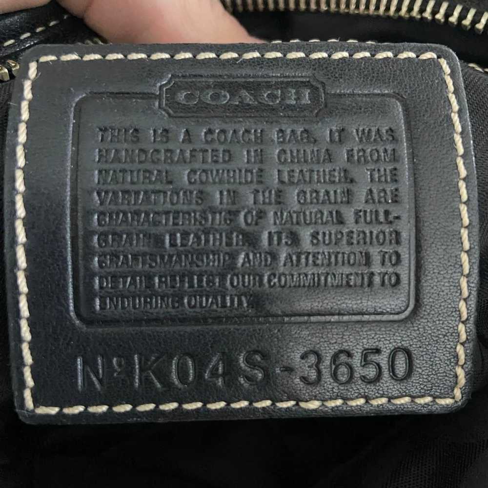 Coach Black Zipper Handbag - image 4