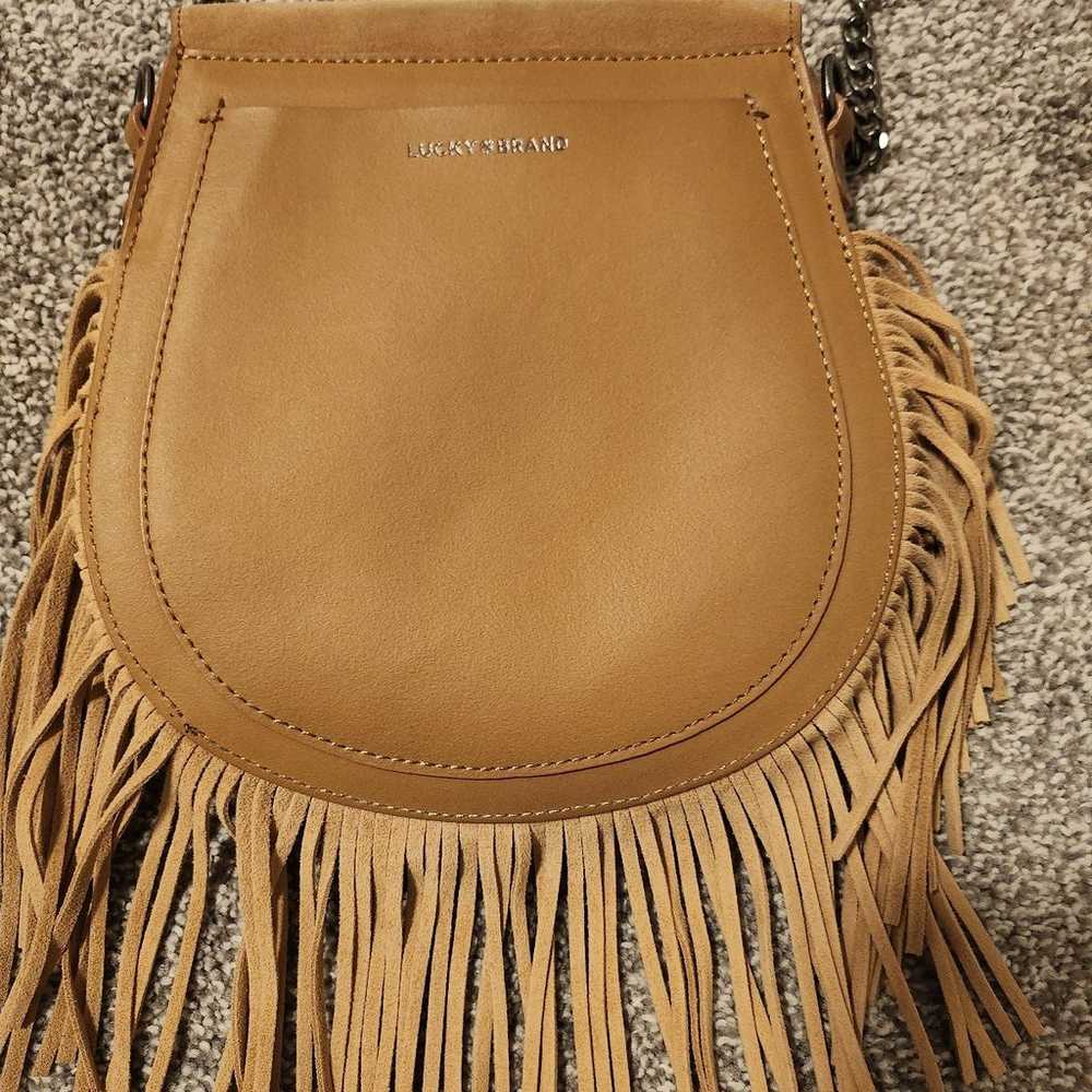 Lucky Brand Genuine Suede Fringe purse - image 3