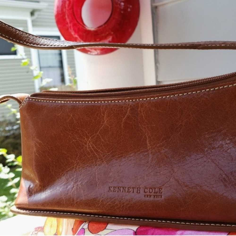 Kenneth Cole Rare Leather Shouler Bag Clutch 100%… - image 2