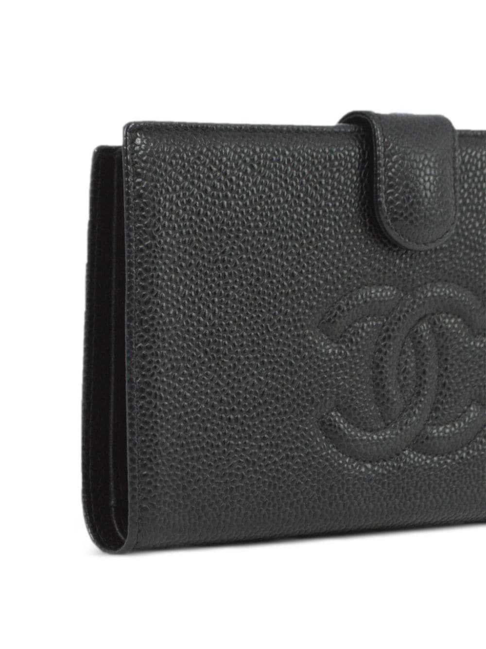 CHANEL Pre-Owned 2006 CC Long leather wallet - Bl… - image 3