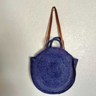 & other stories circle blue straw bag - image 1