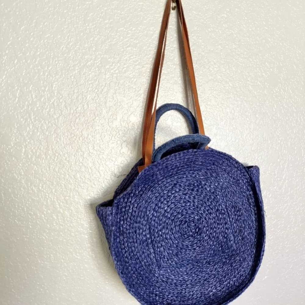 & other stories circle blue straw bag - image 2