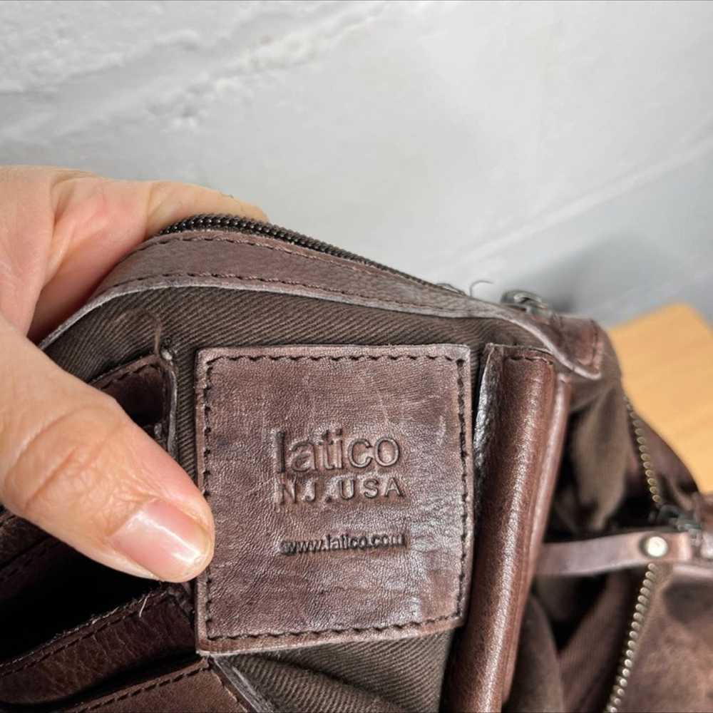 Latico Women's Dalton Brown Leather Satchel Cross… - image 4