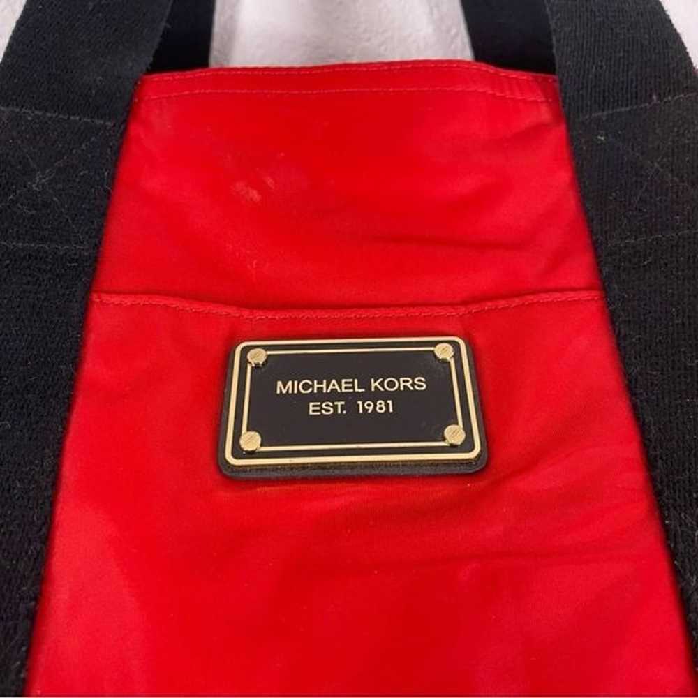 Michael Kors Red Nylon with Black Handle Tote Bag - image 4