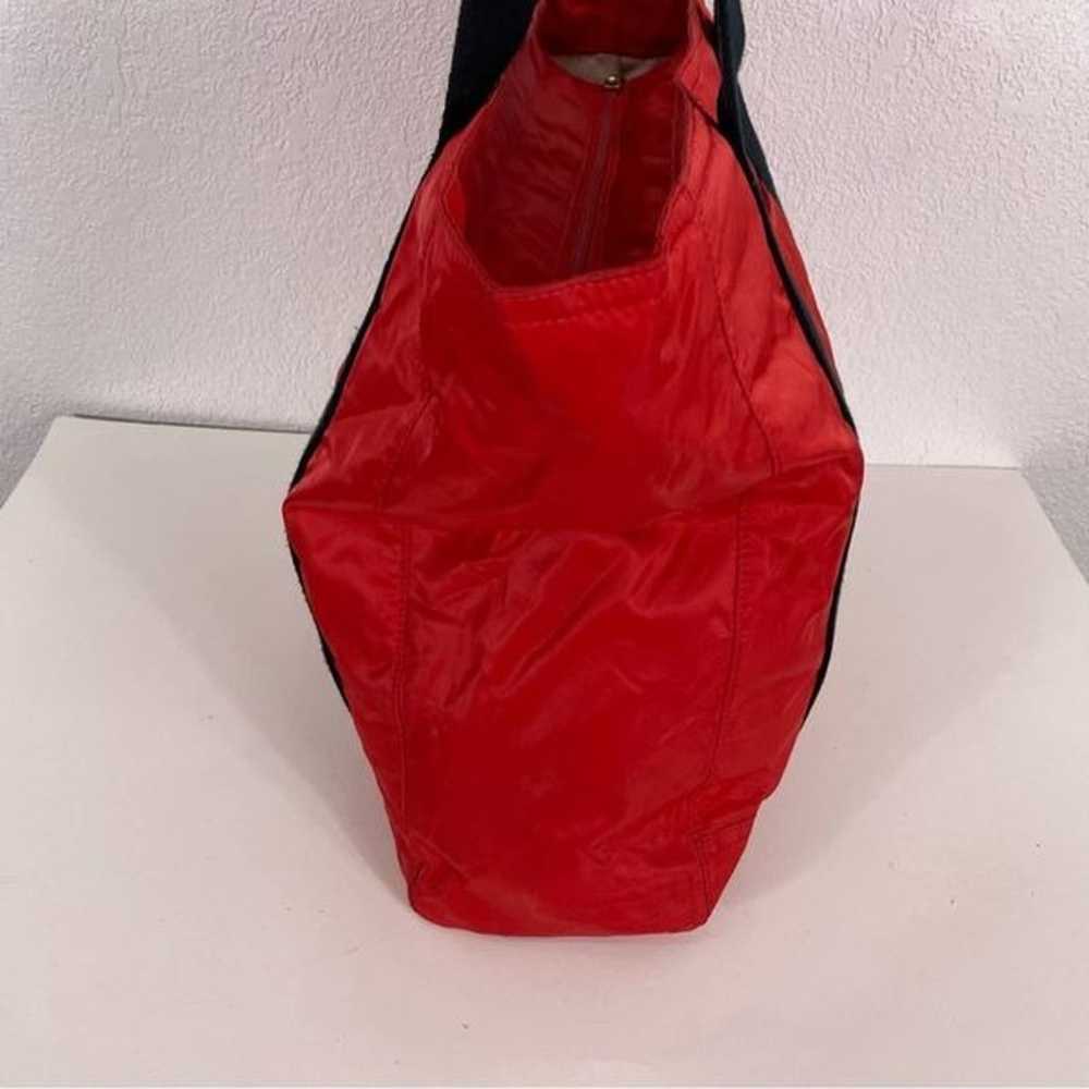 Michael Kors Red Nylon with Black Handle Tote Bag - image 5
