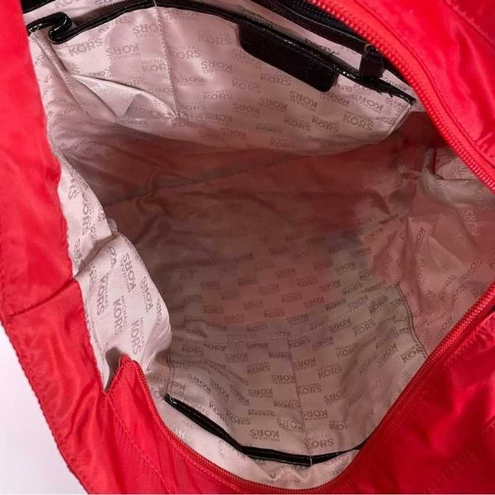 Michael Kors Red Nylon with Black Handle Tote Bag - image 7