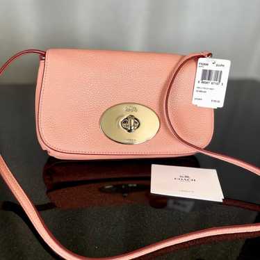 NWT Authentic Coach Pink Pebbled Leather Crossbody