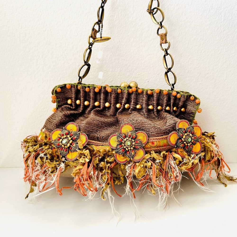 Vintage Mary Frances Embellished Boho Bag, Rare W… - image 3