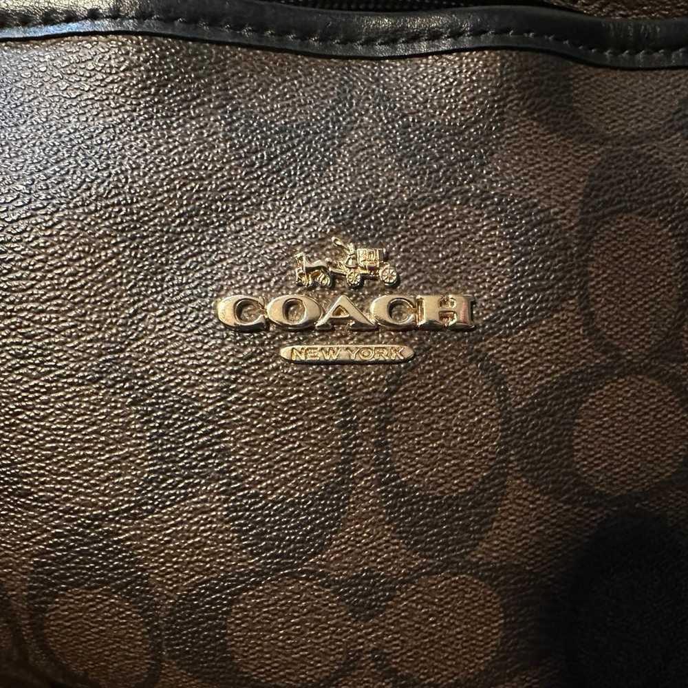 Coach Leather Zip Tote Brown C’s - image 5
