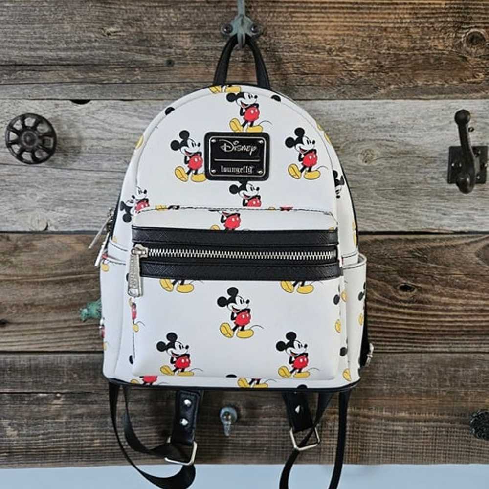 Disney Loungefly Mickey Mouse Mini Backpack Used … - image 1