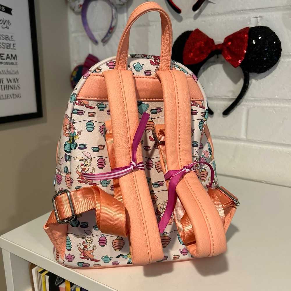 Disney Loungefly Mini Backpack Mad Hatter Alice i… - image 2