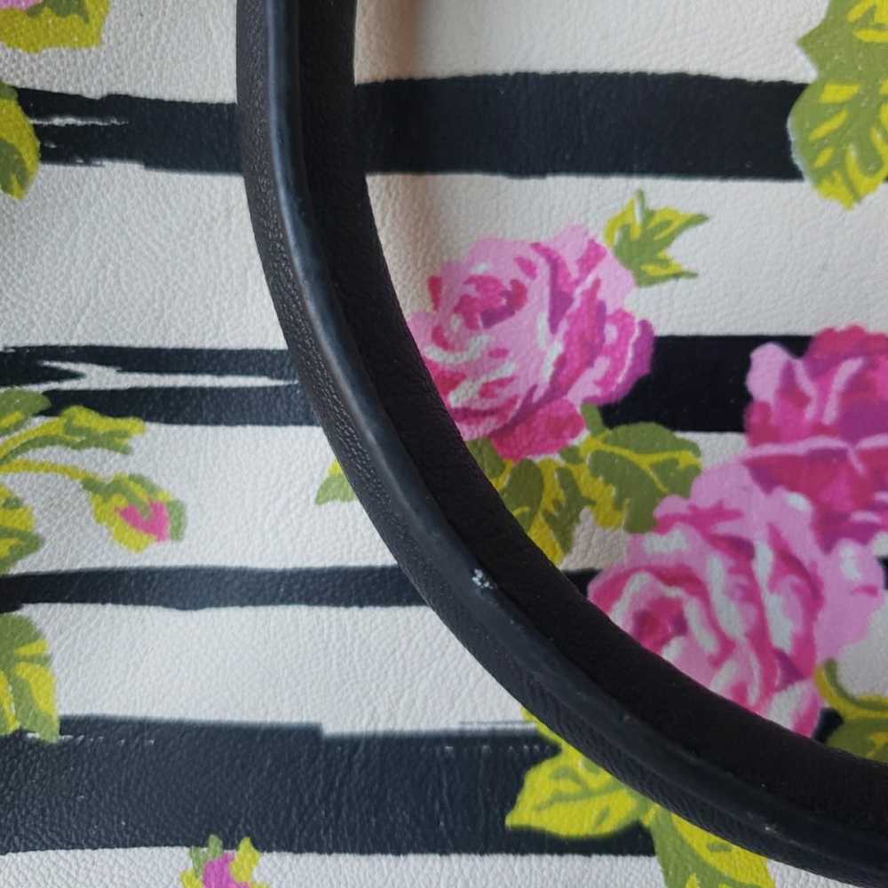 Betsy Johnson Pink Roses & Stripes Shoulder Cross… - image 3