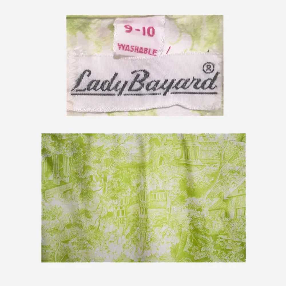 1960s Sleeveless Shirtdress, Green Toile - image 5