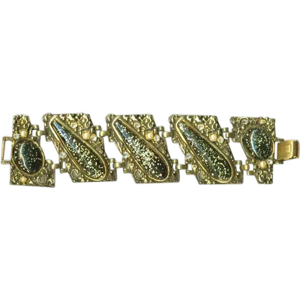 WIDE Confetti LUCITE Bracelet - image 1