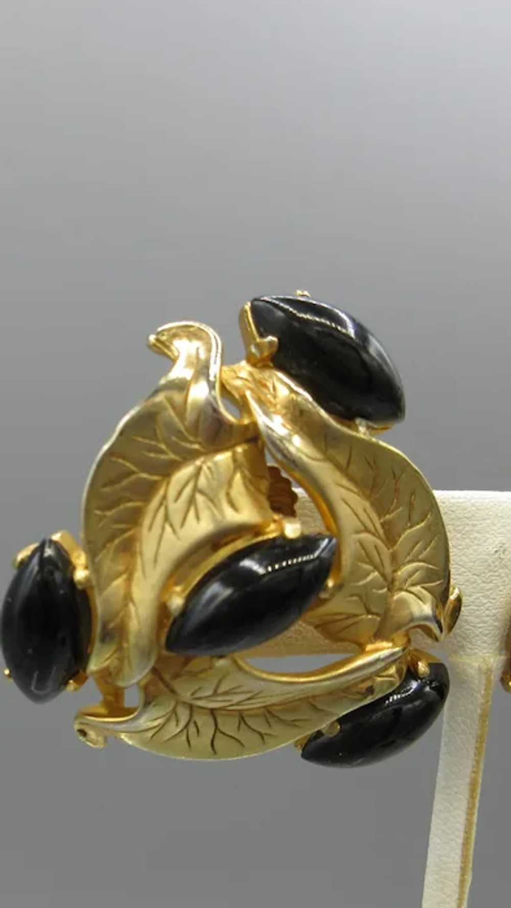 Vintage Schiaparelli Signed Clip Earrings - image 2