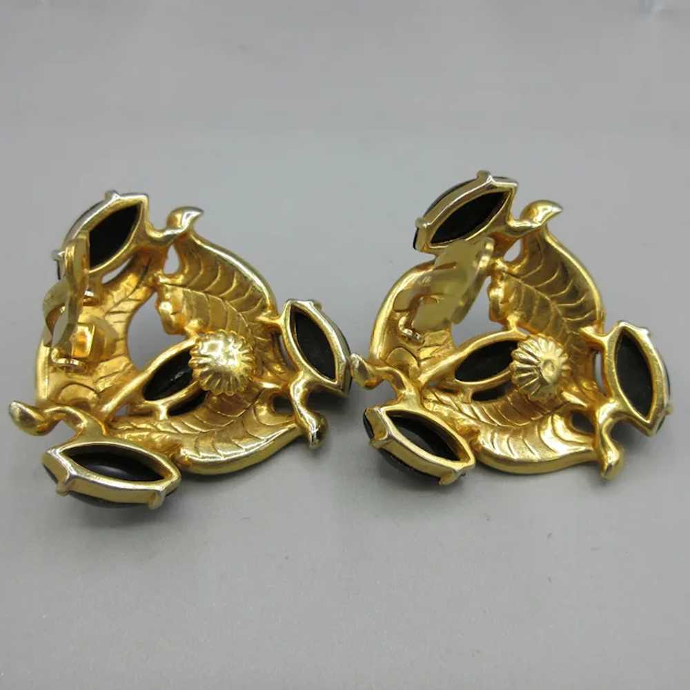 Vintage Schiaparelli Signed Clip Earrings - image 6