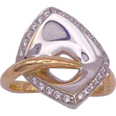 Talento Italiano Designer Ring 18K Two-Tone Gold … - image 1