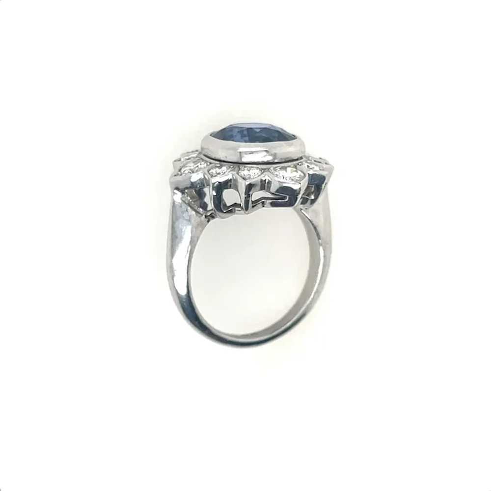 Large Sapphire and Diamond Ring Platium - image 2