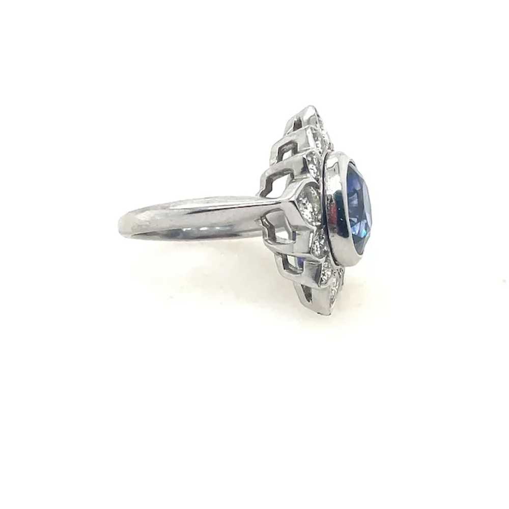 Large Sapphire and Diamond Ring Platium - image 4