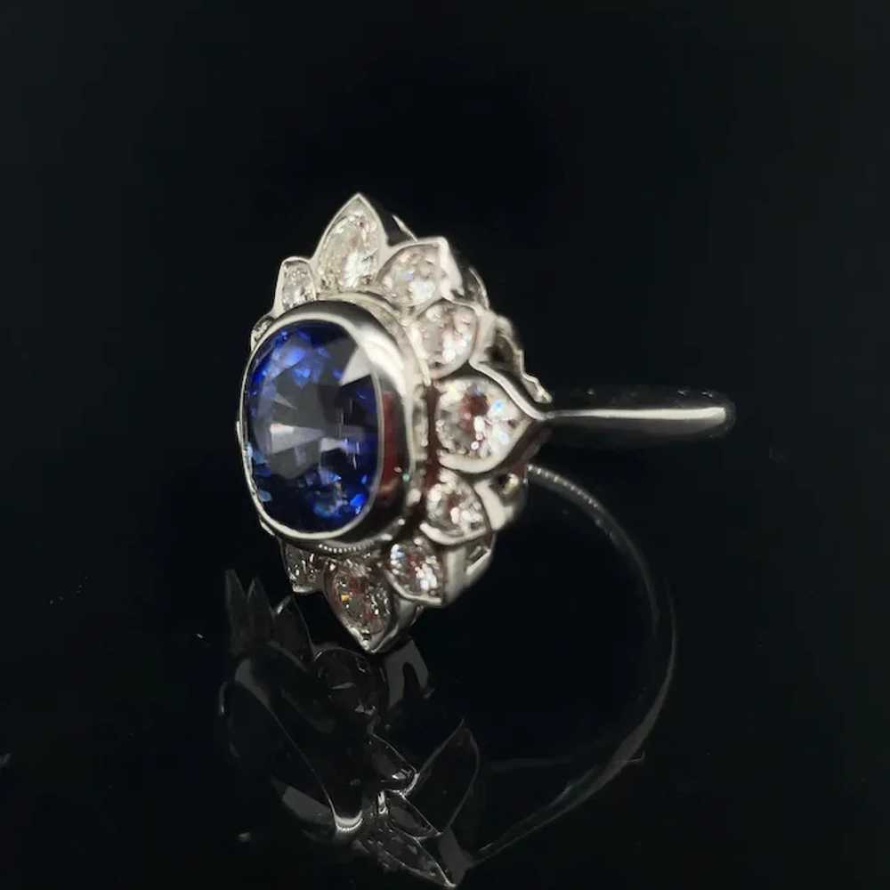 Large Sapphire and Diamond Ring Platium - image 7