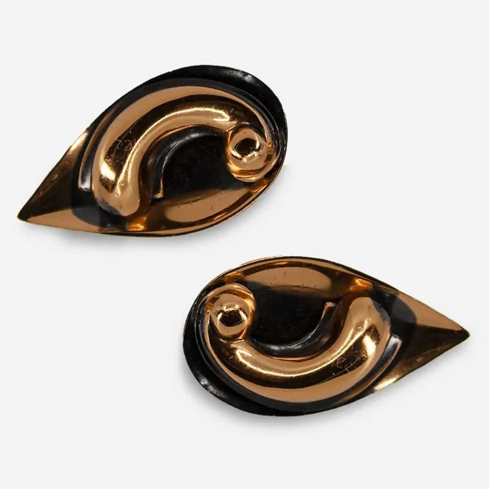 Vintage 1950s Copper Earrings - image 2
