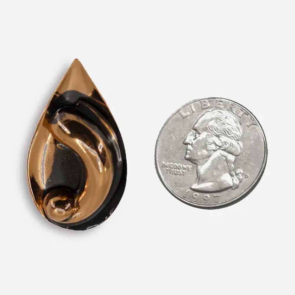 Vintage 1950s Copper Earrings - image 4