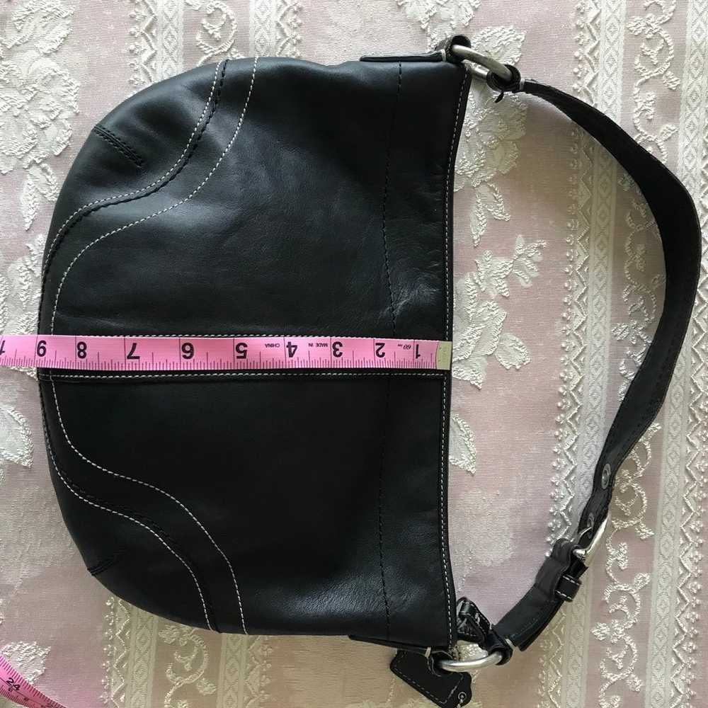 Vintage Coach Black Leather Shoulder Bag - image 10