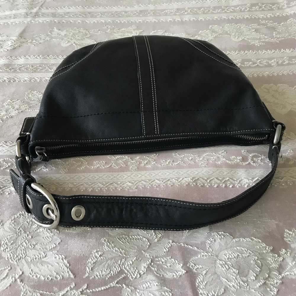 Vintage Coach Black Leather Shoulder Bag - image 3